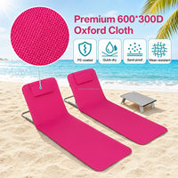 Coussins de chaise de plage portables et légers, dossier réglable pliable, poche de rangement, pour pique-nique, camping, pêche, jardin, voyage, piscine