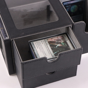 Boîte à cartes personnalisable en cuir PU, fabriquée à la main, pour les jeux <span class=keywords><strong>Commander</strong></span> et Cube, de haute qualité / rangement pour cartes à collectionner <span class=keywords><strong>Magic</strong></span> - Product Image 3