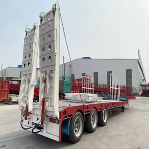 Hydraulic Gooseneck Lowbed Lowboy Loader Drop Deck Semi <b>Trailers</b> 3 Axle 4 Axle 100ton Capacity for <b>Commercial</b> <b>Truck</b> <b>Trailers</b> - Product Image 2