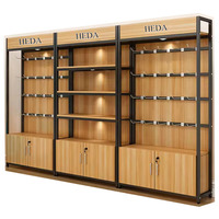 Support d'affichage populaire en bois et en métal Daiso, présentoir Miniso, étagère de magasin