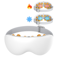 Appareil de massage oculaire portable vibrant par acupression, avec compresses chaudes et froides, pour soulager les yeux à la maison/au bureau
