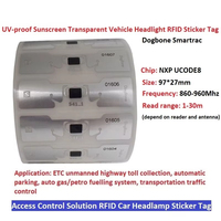Etiqueta RFID UHF Pasiva de Largo Alcance para Parabrisas, Chip Alien Impinj, Etiqueta Autoadhesiva para Rastreo de Vehículos, Sistema de Gestión de Peajes