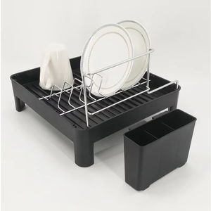 رف تنظيم المطبخ قائم بذاته بطبقة واحدة من الفولاذ المقاوم للصدأ، رف تجفيف الأطباق والأواني للمطبخ، حامل للسكاكين من المعدن - Product Image 3