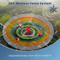 Dual-Frequenz GPS Drahtloses Hundezaun-Halsband, Wasserdichtes Schock-Vibrations-Piep-Trainingshalsband mit Farbdisplay