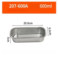 Barquettes alimentaires en aluminium jetables de qualité alimentaire, rectangulaires, pour cuisson du pain, des gâteaux et du beurre – Vente chaude