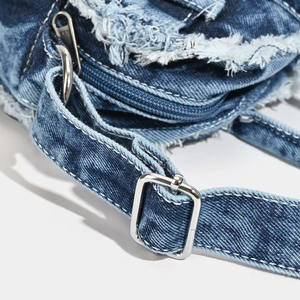 Vintage Denim Heart Design Handbag Single Shoulder Crossbody <b>Bag</b> Fashion Womens <b>Tote</b> <b>Bag</b> - Product Image 6