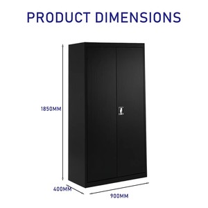 Armoire de classement métallique avec tiroirs, rangement de bureau, armoire de rangement avec fenêtres de présentation, armoire de rangement métallique avec serrure - Product Image 1