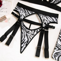 Ensemble de lingerie sexy pour femme FF1790, 4 pièces, avec jarretière, soutien-gorge à armatures et culotte, body, babydoll, ensembles de lingerie sexy