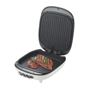 Plancha Eléctrica de 2100W para Salud, Plancha Antiadherente con Bandeja de Goteo para Cocinar en Interiores, para Paninis y Sándwiches Tostados - Product Image 2