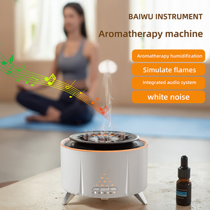 Hot Promotions Electric air Humidifier Realistic Flame <b>USB</b> Music Player Bedroom Office Hotel Essential Oils Aromatherapy - Product Image 3