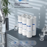 Cartouche filtrante pour purificateur d'eau, 10 pouces, coton PP aiguilleté, 1 et 5 microns, lot de 2, purificateurs d'eau domestiques universels