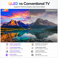 Téléviseur intelligent Android QLED 4K de 75, 85 et 100 pouces, grand écran, fabricant OEM ODM pour la vente en gros et la fourniture de projets dans le monde entier