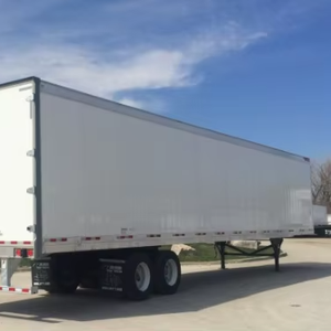 China Supply 3 Axles Curtain Side Food Semi Trailers Van Box Cargo Trailer Truck for Sale