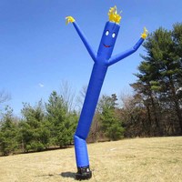 3m Hauteur Vague Gonflable Homme Lumière LED Air Dancing Man Gonflable Air Dancer pour Publicité