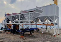 Station de dosage de béton à tambour mobile YHSM Plug & Play Design économisez 50% de temps d'installation avec moteur à noyau et composants de boîte de vitesses