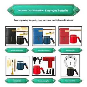 Set de Regalo Empresarial de Tendencia Nacional: Cuaderno, Taza de Cerámica de Acero Inoxidable 304, Recuerdo Práctico para Eventos Corporativos y Día del Padre, Personalizable - Product Image 3