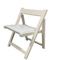 Chaise pliante MULIGNA en bois massif de caoutchouc, style simple, avec dossier, sans assemblage requis, chaise de salle à manger pliante portable pour la maison