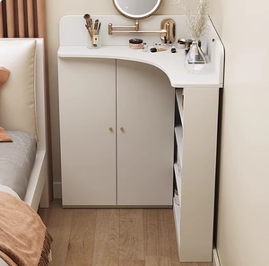 Table de toilette d'angle ultra-fine de 18 cm, petite table d'angle, table de toilette d'angle intégrée moderne et simple pour chambre à coucher - Product Image 2