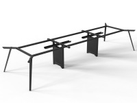 Pieds de table modernes en fer pour postes de travail métalliques 4 places, pieds de bureau pour mobilier de bureau