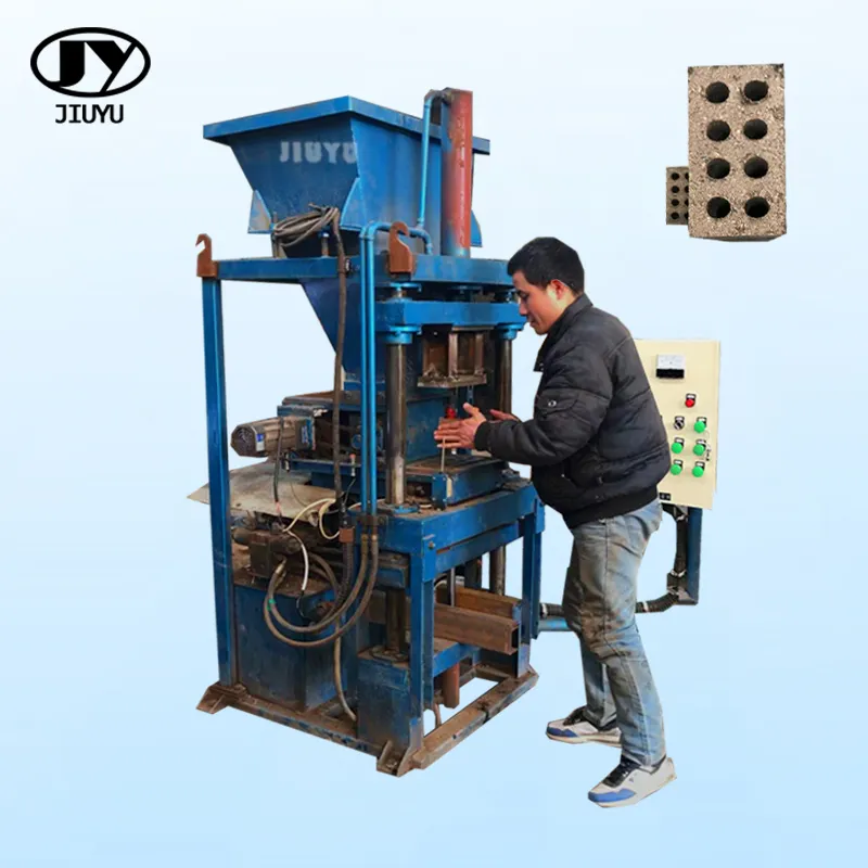 JY1-10 Máquina hidráulica para fazer tijolos de barro Linha de produção automatizada de tijolos de barro