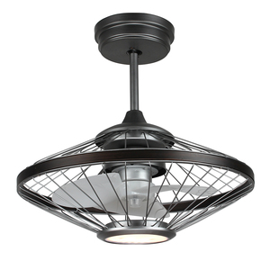 Ventilateur de plafond industriel avec lumière, combo ventilateur et lumière LED <span class=keywords><strong>2</strong></span>-en-1 pour salon et chambre - Product Image 1