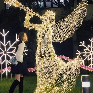 Открытый двор светодиодный свет украшения могут быть настроены 3D Рождественский Ангел Украшение Света