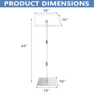 Werkseitig angepasster Acryl-Podiums tand Tragbarer verstellbarer Winkel mit Metall basis Geeignet für die Hochzeit in der Sprach kirche - Product Image 5