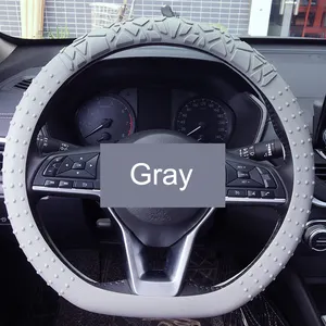 Silicone Great Grip Anti-Slip Steering Cover for Diameter 36-38cm 13-15inch Auto Car Steering Wheel Cover