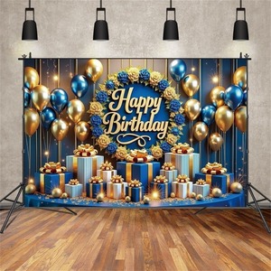 Geburtstags-Hintergrundtuch, Dessert-Tisch, Party, Bankett, Event, Partydekoration, Wandtuch, Fotografie-Hängetuch, 1,2 x 0,8 m - Product Image 4
