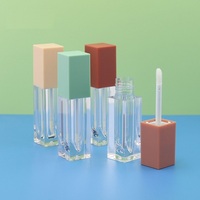 Tube carré givré de 3 ml pour brillant à lèvres, flacon transparent vide pour blush – Matériel d'emballage cosmétique du fabricant