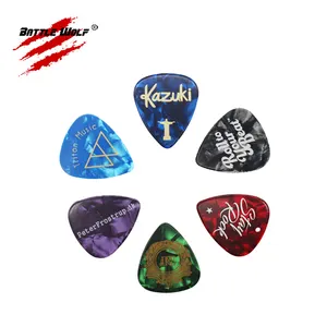 Guitar Pick Up Support Custom Design Image 0.46mm 0.71mm 0.88mm 0.96mm 1.2mm 1.5mm Celluloid Material OEM Guitar Pick E-commerce Supplier