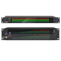 Égaliseur informatique double 31 bandes professionnel pour la scène domestique, performance haute-médium-basse, réduction du bruit, barre numérique de sonorisation, métal