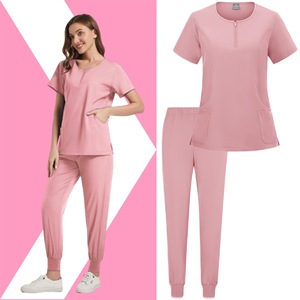 Women Scrub Set Moisture Wicking Split Uniforms For Pet Clinic Dental Workwear - Product Image 3