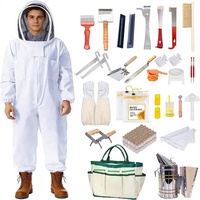 ZHILI BEE 35-teiliges Imkerei-Starter-Set mit Imkeranzug, Smoker, Werkzeugen und Oxford-Tasche, Neu mit 3 Monaten Garantie, XL-Größe für Männer & Frauen