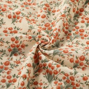 卸売コーデュロイ生地小さな花柄高品質ポリエステル生地レディース服ドレスホームテキスタイルバッグシャツ - Product Image 5