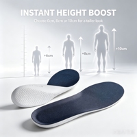 Solette Traspiranti a 4 Strati per Scarpe con Rialzo, Cuscinetti d'Aria per Tallone Uomo Donna, fino a 10 cm, Assorbimento Urti, Invisibili, per Aumentare l'Altezza