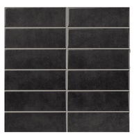 Azulejos de pared autoadhesivos con textura negra moderna para decoración interior para espacios de hogar y almacén Diseño cuadrado