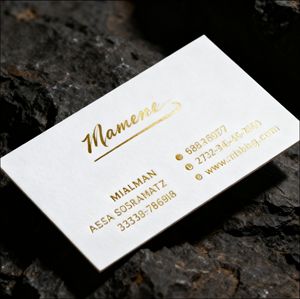 Clean Aesthetic Classic Minimalist Coated Paper Embossed Surface Corporate <strong>Business</strong> <strong>Cards</strong> with Digital Printing - Product Image 6