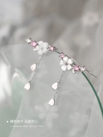 Boucles d'oreilles clous en argent sterling 925 LT-EZ172, motif coquillage et fleur, tendance pour femme, design élégant