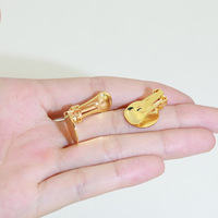 Convertidores de pendientes chapados en oro y latón de 15mm, dorado y plateado de pendiente Clip, Clip de oreja sin perforación, pendientes, hallazgos para hacer DIY
