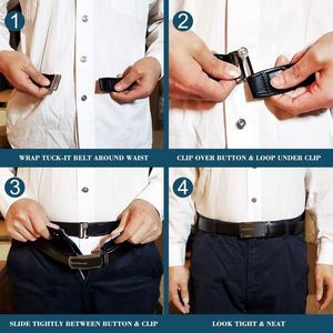 Wholesale 2.5CM Width Cotton Elastic Adjustable <b>Black</b> Belt for <b>Men</b> Women Shirt Stays Holder Comfortable Breathable Tummy Tucking - Product Image 5