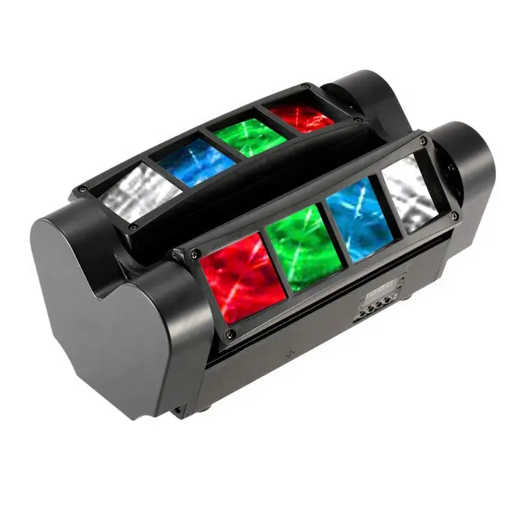 ステージ8X3WミニLEDスパイダーDMX512ムービングヘッドライトRGBWLEDビームディスコプロジェクターライト