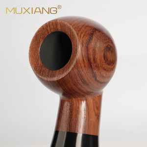 Muxiang Rosewood Smoking Pipe Bent Type Handmade Solid Wood Tobacco Pipe With Air Chamber - Product Image 3