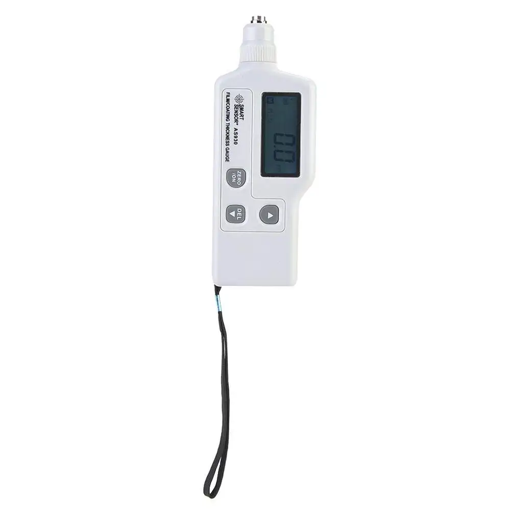 Medidor de espesor de película/revestimiento inteligente AS930 Rango de medición de zinc magnético a base de hierro 0-1800um