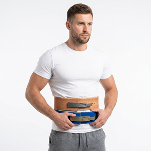 Ceinture de musculation haute performance en cuir de vachette respirant avec boucle pour l'entraînement physique, la musculation et le soutien lombaire en salle de sport - Product Image 1