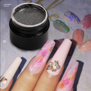 Gel per Unghie Riflettente a 6 Colori, Smalto per Nail Art <span class=keywords><strong>con</strong></span> Effetto <span class=keywords><strong>Ragnatela</strong></span>, Gel Glitterato per Disegni - Product Image 6