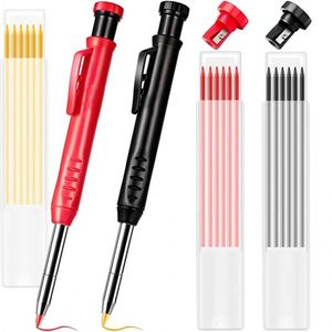 Lápiz de Carpintero Mecánico Sólido con Sacapuntas, Marcador de Orificios Profundos para Trabajos en Madera, Arquitectura y Dibujo - Product Image 1