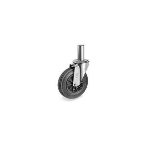 TELLURE ROTA - 525520 Roues en caoutchouc standard, centre en polypropylène, roulette pivotante avec tige NL-largeur de roue 40mm, ø 160 mm (Qt - Product Image 1