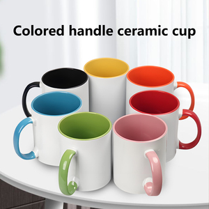 Tazas de Café de Cerámica de 11 oz con Logotipo Personalizado, Tazas de Té con Interior Colorido para Regalos Empresariales, <span class=keywords><strong>Taza</strong></span> Blanca para Sublimación - Product Image 2