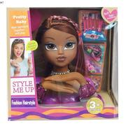 Dernière poupée de maquillage pour enfants en plastique de 32 pouces avec tête noire pour jouer à faire semblant de se maquiller